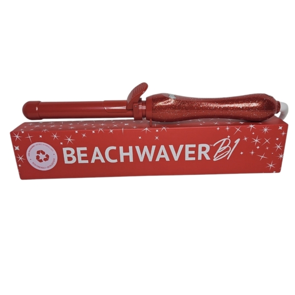Beach Waver B1 Limited Edition Red Glitter Rotating Curling Iron - Picture 1 of 8